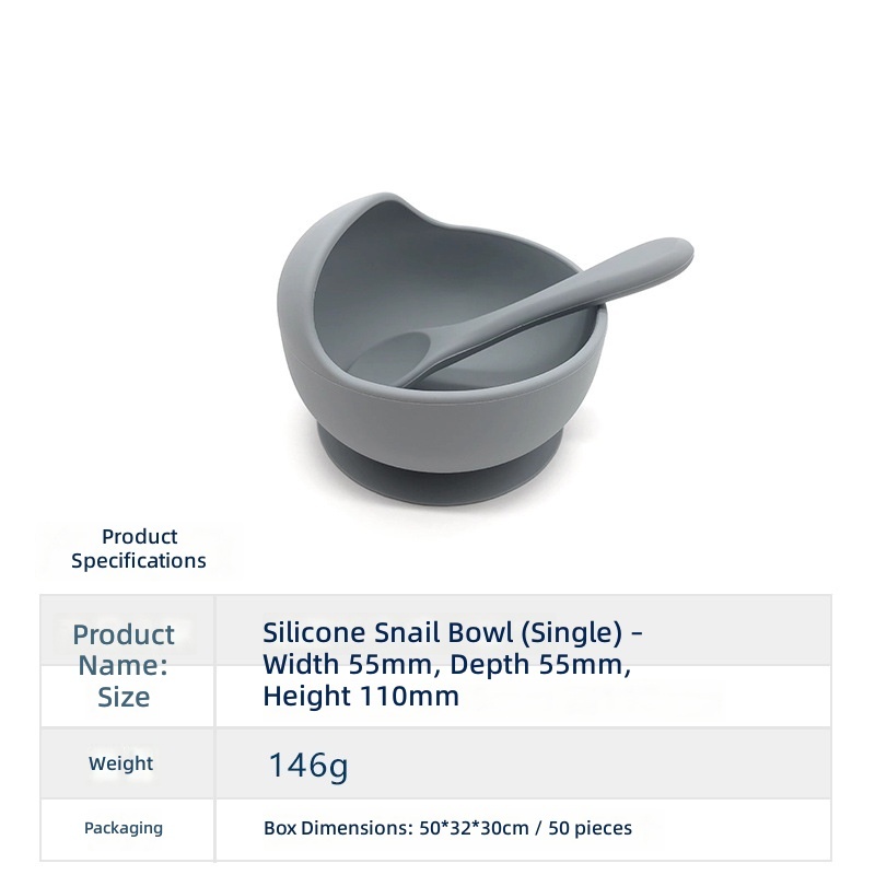Silicone Suction Bowl Anti slip Anti Fall Design Infant Food Bowl Kids Feeding Tableware Daily Baby Supplies Heat Resistant: Suitable for warm and cold foods