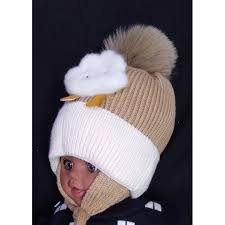Elastic Crochet Bonnet Hat with Pompoms Winter Warm Hat Scarves Kids and Scarf for Girl Boy Skiing Traveling Snow Play Essential