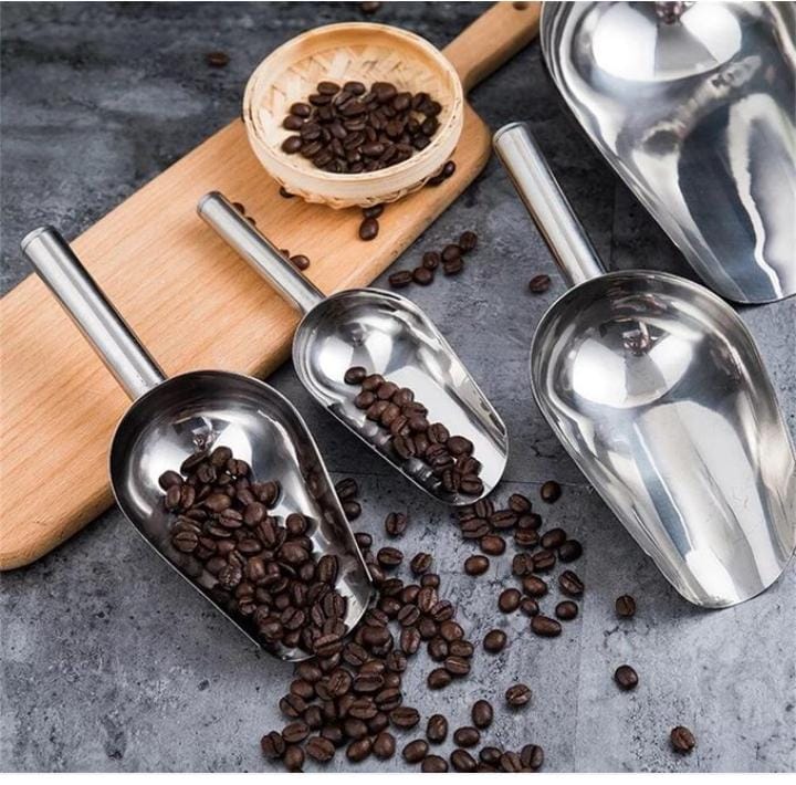 Stainless Steel Food Cereal Scoop Metal Ice Scooper for Food, Popcorn, Candy, Multipurpose for Bar Restaurant/home