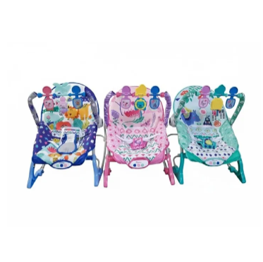 Momeasy 2-in-1 Baby Rocker & Stationary Chair – Soothing Vibrations & Music | Newborn to Toddler | Adjustable Feeding & Sleeping Seat