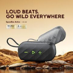 Oraimo SpaceBox Active 25W Bluetooth Speaker Wireless Portable FM Radio IP55 Waterproof Deep Bass Stereo Sound 14H Playtime USB-C Outdoor Party Speaker Kenya