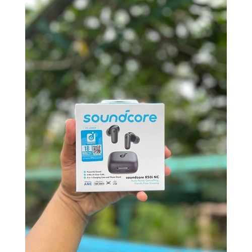 Soundcore R50i NC Wireless Earbuds, Active Noise Cancelling Bluetooth Earphones, Deep Bass TWS Earbuds, AI Clear Calls, Long Battery Life, Fast Charging Earbuds