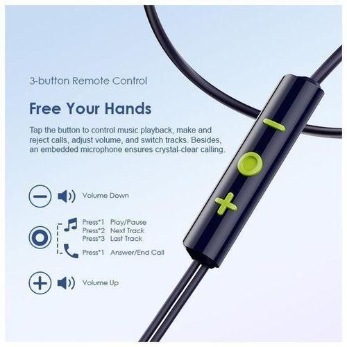 Oraimo Type-C Wired Earphones Stereo Bass Earbuds With Microphone Noise Isolation Handsfree Earphones For Samsung, Tecno, Infinix, Xiaomi Android Phones