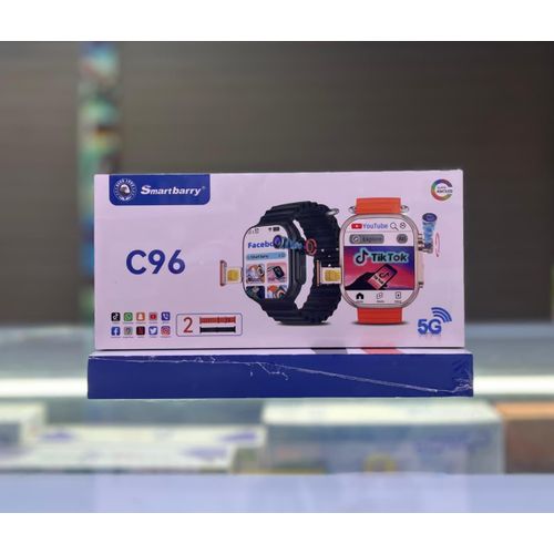 C96 Smart Watch With SIM Card Slot & App Store, 4GB RAM 64GB ROM Android Smartwatch, WhatsApp YouTube TikTok Calling Watch, Bluetooth WiFi Fitness Tracker HD Display