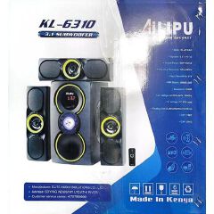 AILIPU KL-6310 3.1 Channel Multimedia Speaker System Bluetooth Subwoofer Home Theater USB FM Remote Powerful Bass Sound System For TV, PC & Home Entertainment