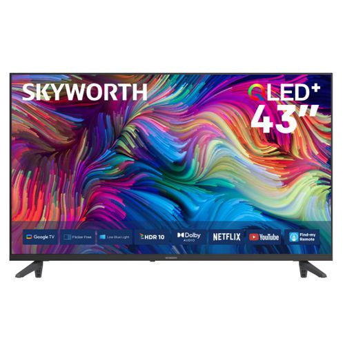 Skyworth 43Q5600H 43 Inch 2K QLED Google TV Smart TV HDR10 Dolby Audio WiFi Bluetooth Chromecast Voice Control Television