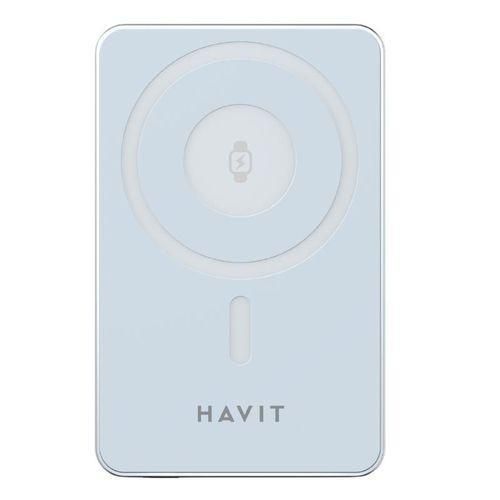 Havit PB5219 3 In 1 Magnetic Wireless Power Bank 10000mAh 20W Fast Charging Portable Charger for Phone Smart Watch Earbuds USB-C PD Power Bank