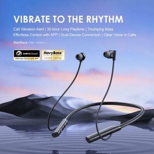 Oraimo Necklace Lite Wireless Bluetooth Neckband Earphones, Bluetooth 5.3, 30H Playtime, ENC Call Noise Reduction, Deep Bass, Type-C Fast Charging, Sports Headphones