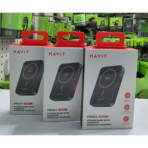 Havit PB5224 10000mAh 20W Magnetic Wireless Power Bank Fast Charging PD20W USB-C Portable MagSafe Compatible Power Bank for iPhone Android