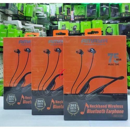 Amaya AEP-E10D Wireless Bluetooth Neckband Earphones, 75 Hours Playtime, Deep Bass, HD Calls, Magnetic Earbuds, Sports Headphones with Long Battery Life