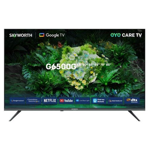 Skyworth 43G6500H 43 Inch 4K UHD Google TV HDR10 Dolby Audio Smart TV Bluetooth 5.1 WiFi Voice Control Chromecast