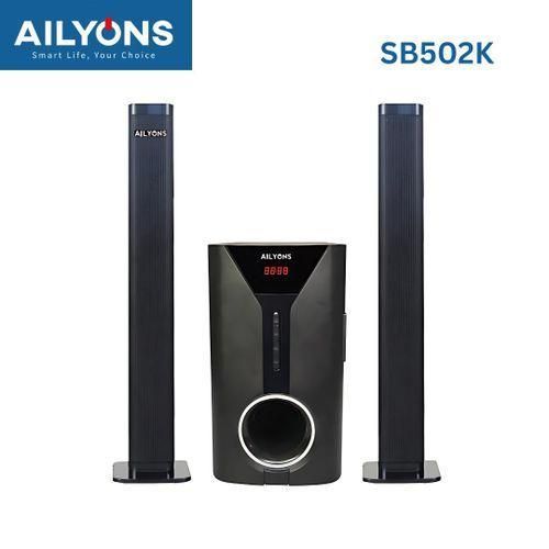 AILYONS SB502K 2.1CH Sound Bar with Subwoofer Multimedia Speaker System, Bluetooth, USB, SD Card, FM Radio, Powerful Bass, Home Audio System – 1 Year Warranty