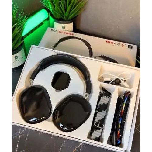 P9 Ultra 2 Combo – Premium Headset + Smartwatch 7 Straps Included
