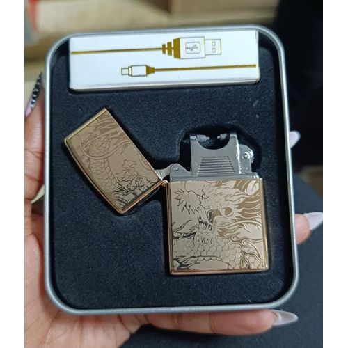 Rechargeable Double Arc Dragon Electric Lighter – Windproof & USB Powered