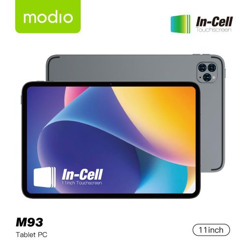 Modio M93 11 Inches DisplayTablet, 12GB RAM, 512GB Storage, 10000mAh Battery, Dual SIM, WiFi, Leather Cover Keyboard& Mouse + Free Extra LED Watch & Earpods