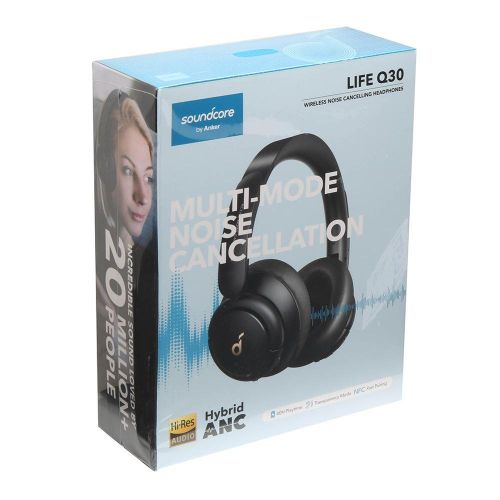 Anker Soundcore Life Q30 Hybrid Active Noise Cancelling Headphones with Multiple Modes, Hi-Res Sound, Custom EQ via App, 40H Playtime, Comfortable Fit, Bluetooth Headphones, Multipoint Connection