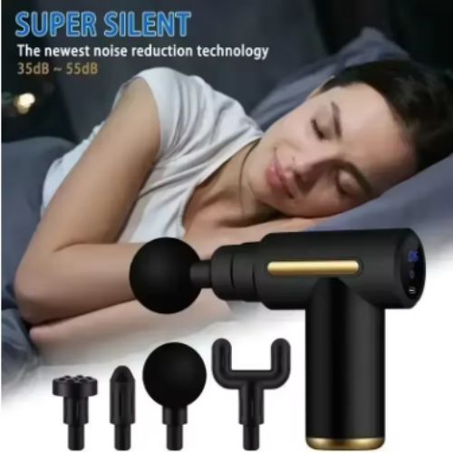 Mini Massage Gun - Black, 3200 RPM, 0.6 kg, USB Rechargeable, Low Noise, Portable Muscle Relaxation Tool
