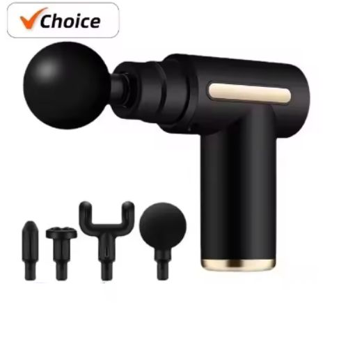 Mini Massage Gun - Black, 3200 RPM, 0.6 kg, USB Rechargeable, Low Noise, Portable Muscle Relaxation Tool