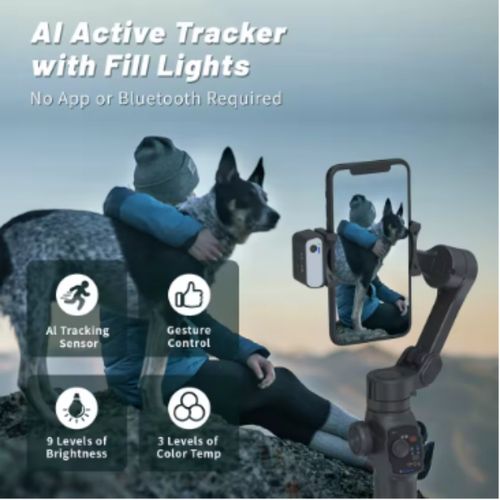 L9 AI Face Tracking 3-Axis Portable Smartphone Gimbals Handheld Stabilizer for Phone