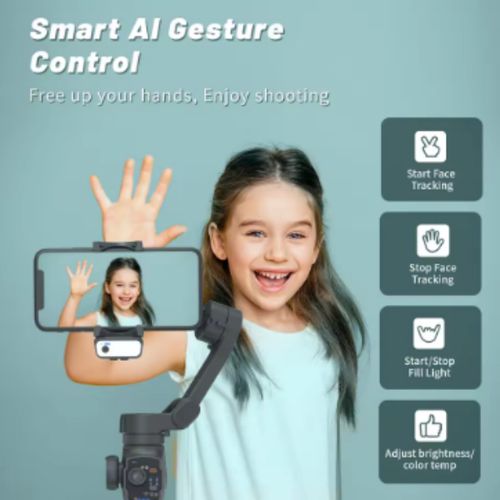L9 AI Face Tracking 3-Axis Portable Smartphone Gimbals Handheld Stabilizer for Phone