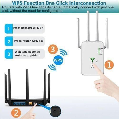 1200Mbps Wireless WiFi Repeater Wifi Extender Dual-Band 2.4G 5G WiFi Extender 802.11ac Gigabit WiFi Amplifier WPS Router