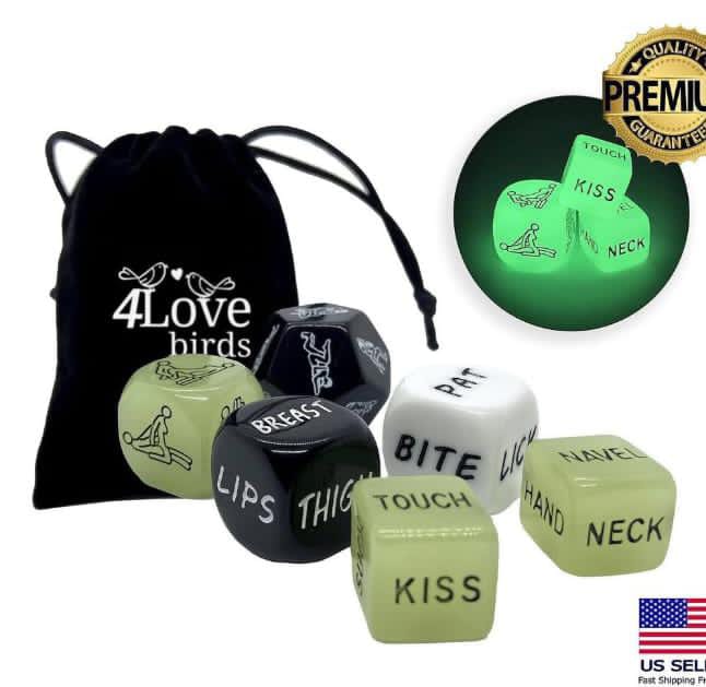 Adult dices, Spice up your sex-life with these intimate adult dice, they glow in the dark, you can still play at night, has different positions printed on each side. SEX TOYS - image 2