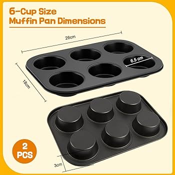 Nonstick 6 holes cupcakes baking tin cup cake mould, stainless steel, dishing washing machine.