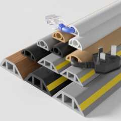 Self Adhesive Floor Cable organizer➖1 Metrer➖It is made of high quality aluminum alloy with adhesive on the back for easy and simple use. Hide hanging cables. WATCH VEDIO ON HOW TO INSTALL