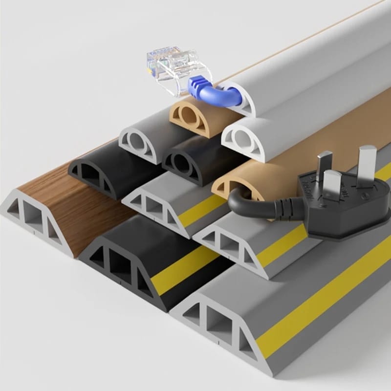 Self Adhesive Floor Cable organizer➖1 Metrer➖It is made of high quality aluminum alloy with adhesive on the back for easy and simple use. Hide hanging cables. WATCH VEDIO ON HOW TO INSTALL