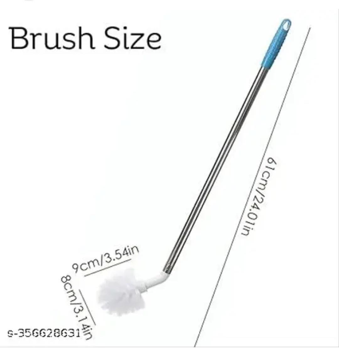 Long-Handle Water Bottle Cleaning Brush with Soft Bristles, Bent gallon bottle cleaning brush available in white colour