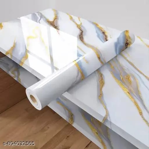 Marble contact papers that are self adhesive, vinyl contact paper in size 60cm by 2M, perfect for furniture, kitchen counters, bathroom counters, tables, anything you want to cover
