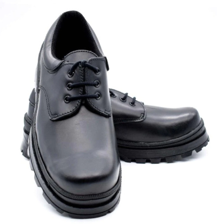 Back to School Kids Black Leather All-Weather School Shoes Stitched Around– Durable & Comfortable Kids Shoes