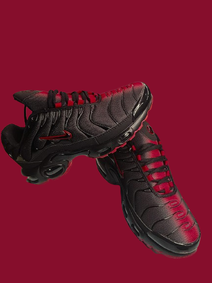 Nike Air Max Plus TN Gradient Black Red Men’s Sneakers – Cushioned Air Sole Running Sports Shoes