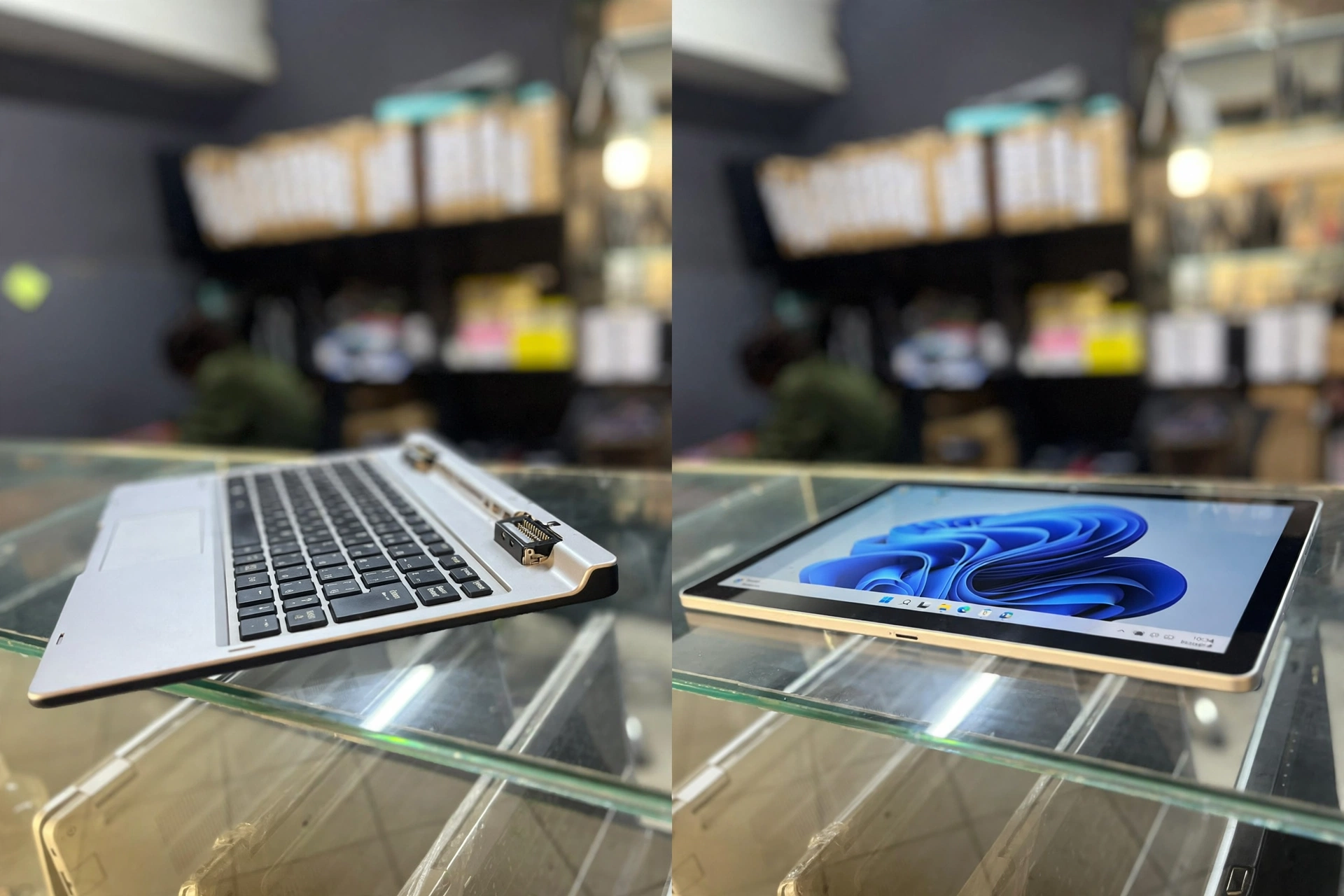 NEC VersaPro 2-in-1 touchscreen laptop with 4GB RAM, 128GB SSD, Windows 11, and detachable keyboard. Compact, portable, and ideal for school, office work, browsing, and everyday use.