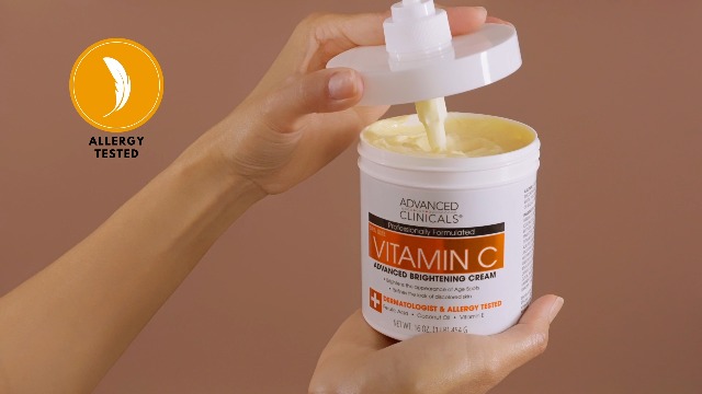 Disaar Organic Vitamin C Body Cream Vitamin E Skin Brightening Moisturizing Dark Spot Lightening Body Cream Lotion for Dark Skin deeply moisturizes and Enriched with coconut oil and vitamin E.