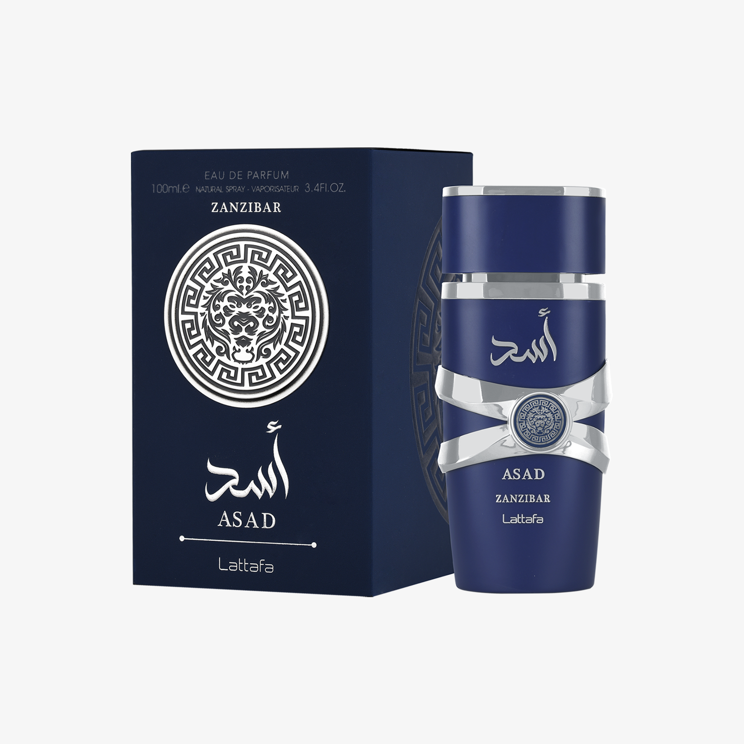 Lattafa Asad Zanzibar Eau De Parfum 100ML  it opens with an intoxicating blend of black pepper, pineapple, and tobacco, leading into a heart of coffee, patchouli, and iris