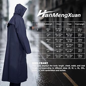 Unisex Heavy Duty Rain Coat With Lining unisex, waterproof garment featuring a hood, front snap buttons, and a reflective safety strip on the back.Fitting for working or outdoor activity.
