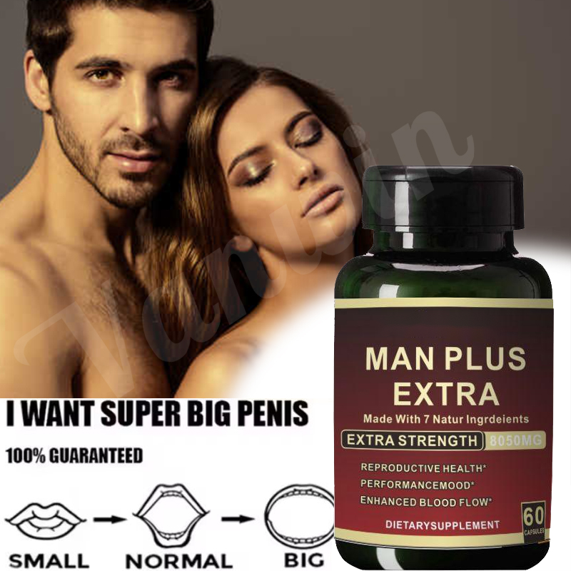 Man Plus Extra" dietary supplement capsules designed for reproductive health and performance enhancement it is marketed for "Reproductive Health," "Performance/Mood," and "Enhanced Blood Flow "etc.