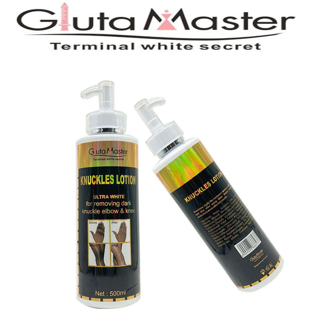 Gluta Master Terminal White Secret Knuckles Lotion for removing dark knuckles, elbows, and knees.Formulated for hyperpigmentation and aims to lighten and even out skin tone on joints.
