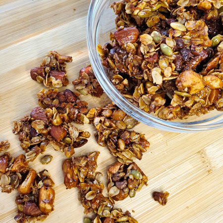 Baked honey granola is a crunchy,naturally sweetened breakfast classic made by coating rolled oats,nuts,and spices in a warmed honey-and-oil mixture before baking.the honey acts as a natural sweetener