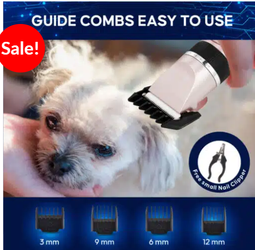 Electrical Pet Clipper Professional Grooming Kit Rechargeable Pet Cat Dog Hair Shaver a low-noise motor, high-quality blades and a user-friendly design, our dog clippers ensure easy smooth trimming.