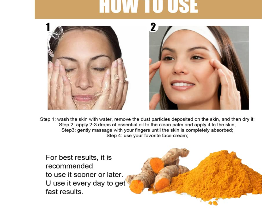 Turmeric Essence Serum 30ml/Anti-Aging/Brightening/Hydrating for Unisex/Hydrating Brightening Anti-Wrinkle Essence  Its lightweight texture absorbs quickly, perfect for daily morning and night use .