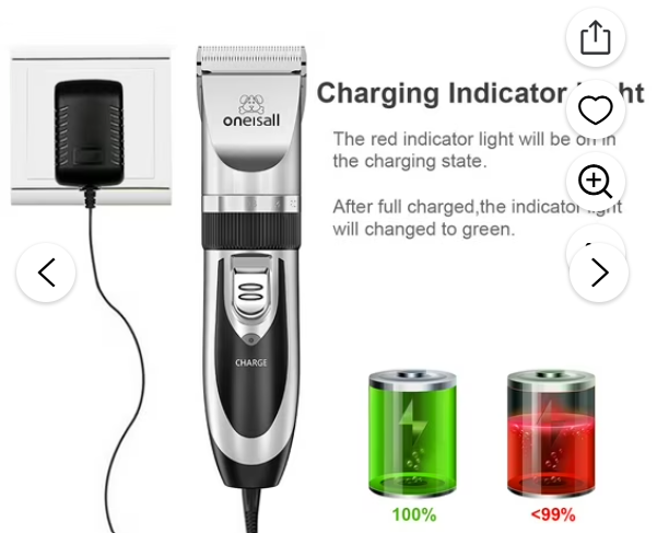 Electrical Pet Clipper Professional Grooming Kit Rechargeable Pet Cat Dog Hair Shaver a low-noise motor, high-quality blades and a user-friendly design, our dog clippers ensure easy smooth trimming.