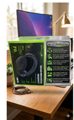 CALUS H87D Head-Mounted Wireless Headset Bluetooth-enabled headphones not only boast a sleek and stylish design but also feature an integrated microphone and top-of-the-line noise-canceling technology