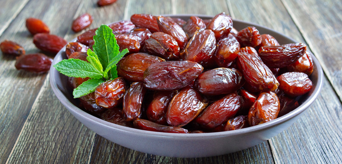 Dates are the sweet, oval-shaped fruits of the date palm tree  is primarily grown in tropical and arid regions like the Middle East and North Africa. Often referred to as "nature’s candy."