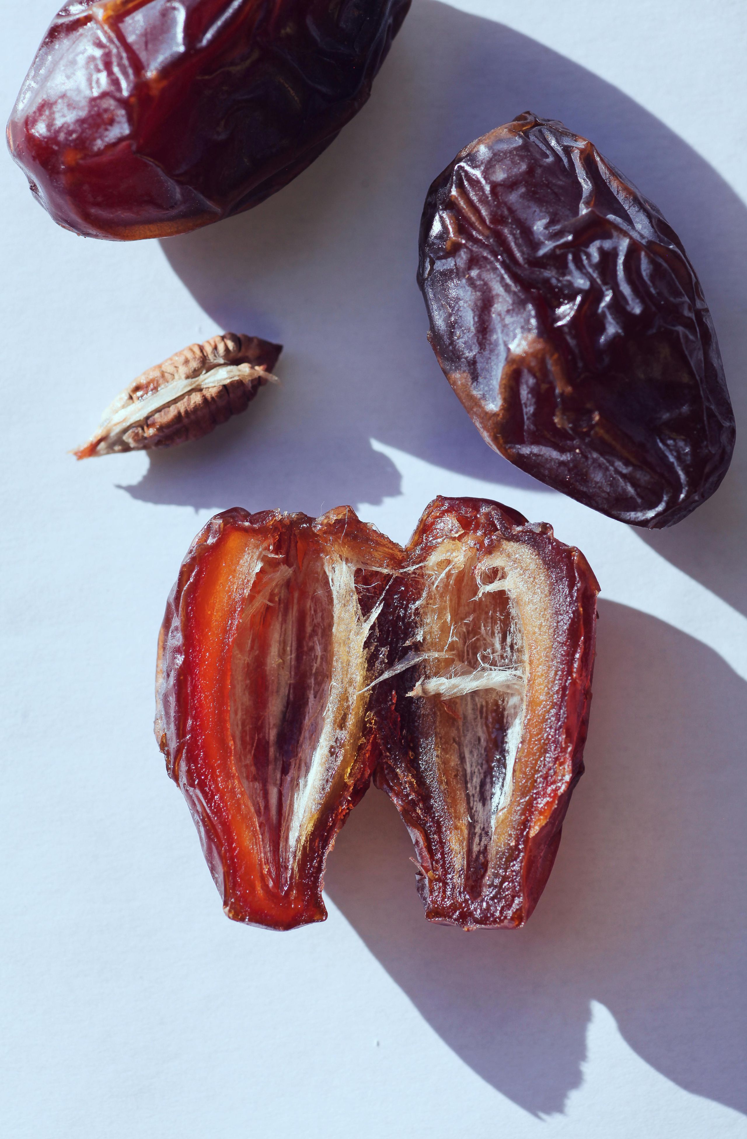 Dates are the sweet, oval-shaped fruits of the date palm tree  is primarily grown in tropical and arid regions like the Middle East and North Africa. Often referred to as "nature’s candy."