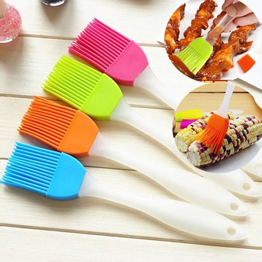 Heat Resistant Silicone Basting Pastry Brush For Grilling, Baking ,Cooking And Spreading Oil, Butter, BBQ Sauce The flexible bristles will soak up and hold a lot more of whatever you're brushing .