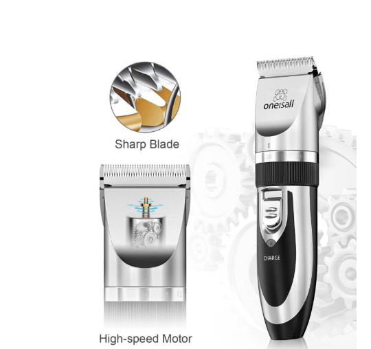 Electrical Pet Clipper Professional Grooming Kit Rechargeable Pet Cat Dog Hair Shaver a low-noise motor, high-quality blades and a user-friendly design, our dog clippers ensure easy smooth trimming.