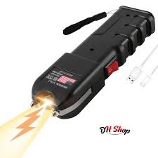 Self-Defense Torch - Rechargeable Aluminum, 300m Beam, Portable Electric Shock Flashlight 12000000V Self-Def Serves a dual purpose as both a bright lighting torch and a high-voltage personal protense.