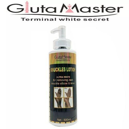 Gluta Master Terminal White Secret Knuckles Lotion for removing dark knuckles, elbows, and knees.Formulated for hyperpigmentation and aims to lighten and even out skin tone on joints.